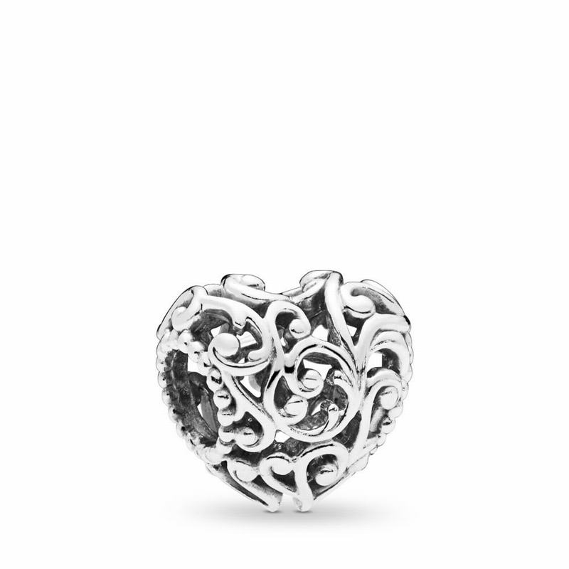 Pandora Australia Regal Heart Charm - Sterling Silver | FLXVCK387